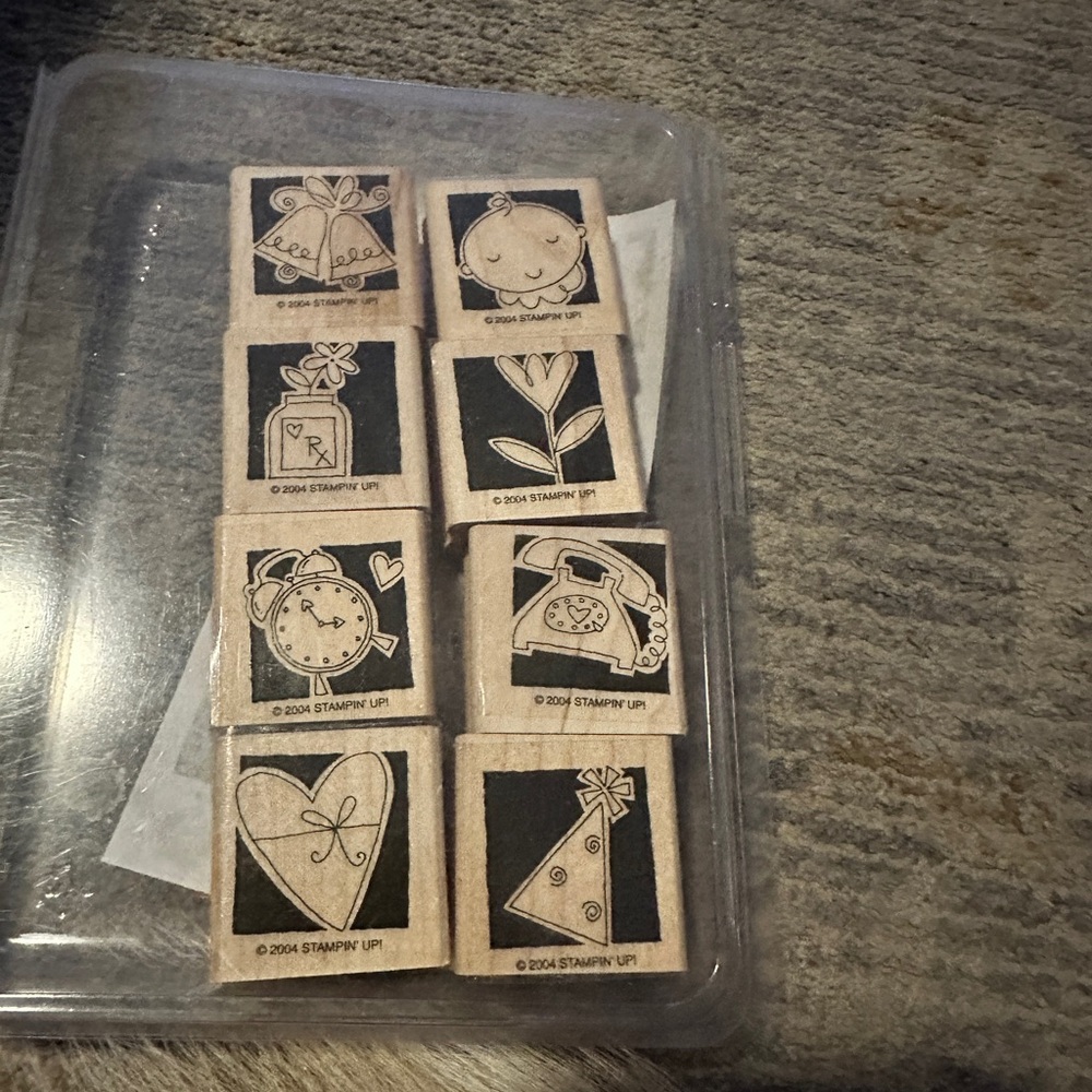 Stampin Up Lot Wood Mount Rubber Stamp Sets NEW Unused 2002-2005 - Picture 4 of 9